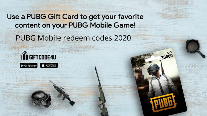 PUBG Mobile redeem codes 2020