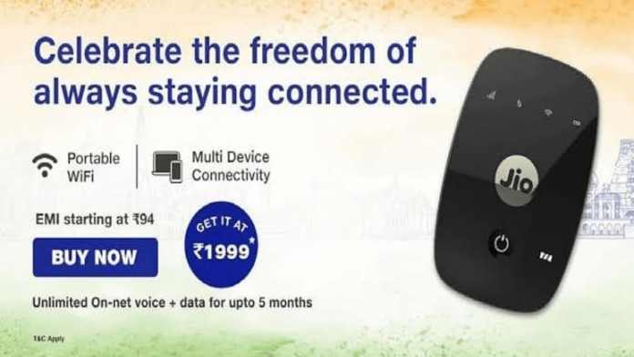 Independence Day jioFi offer
