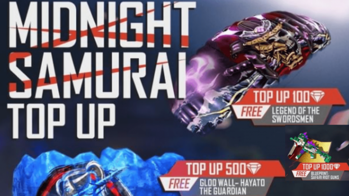 Free Fire Midnight Samurai Top-up event
