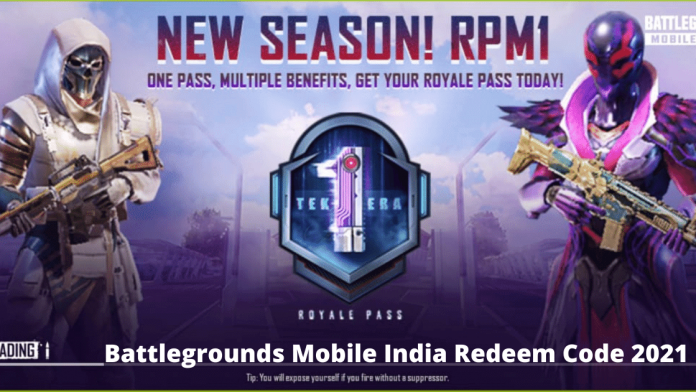 Battlegrounds Mobile India Redeem Code 2021