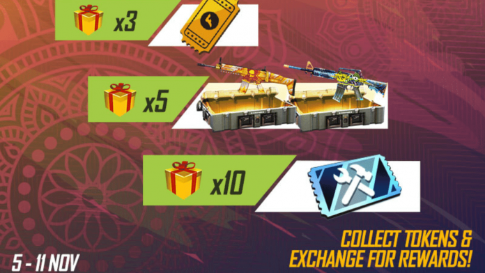 get free rewards and tokens from the Free Fire Diwali After Party event